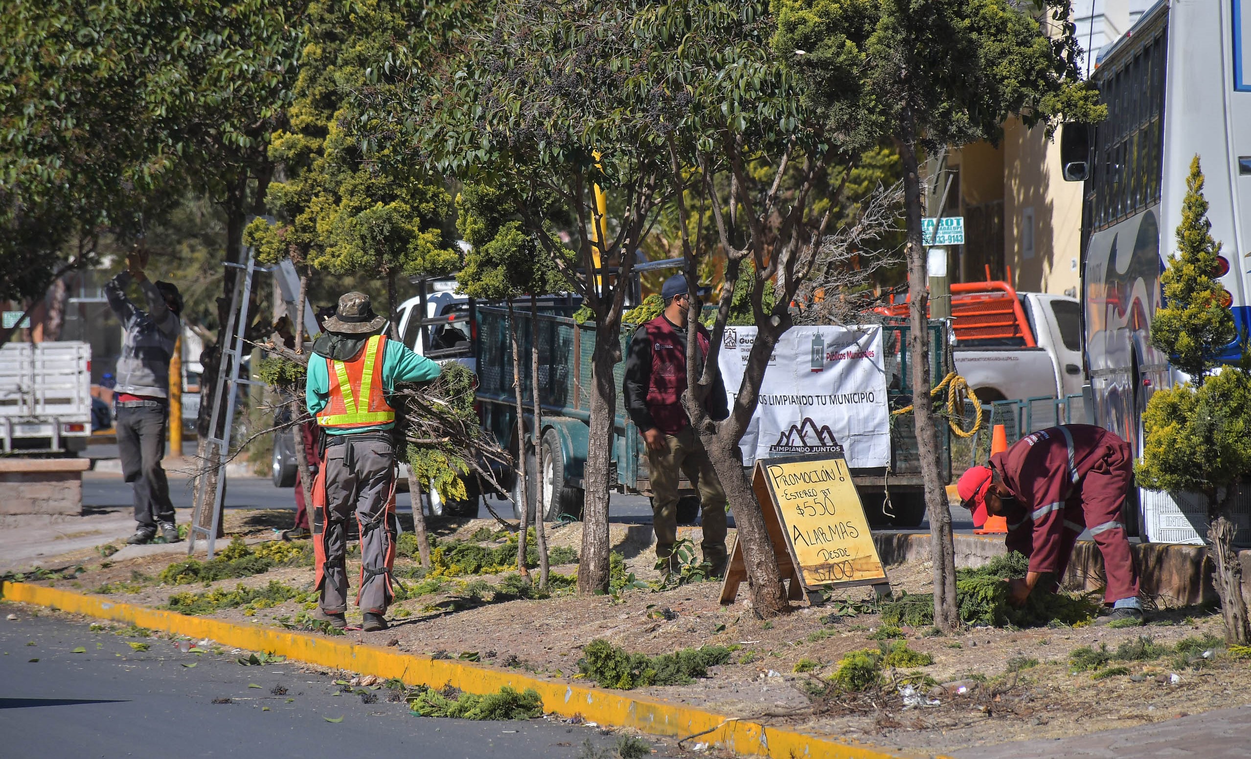 Realizan brigada de limpieza en la 5 de mayo en Guadalupe