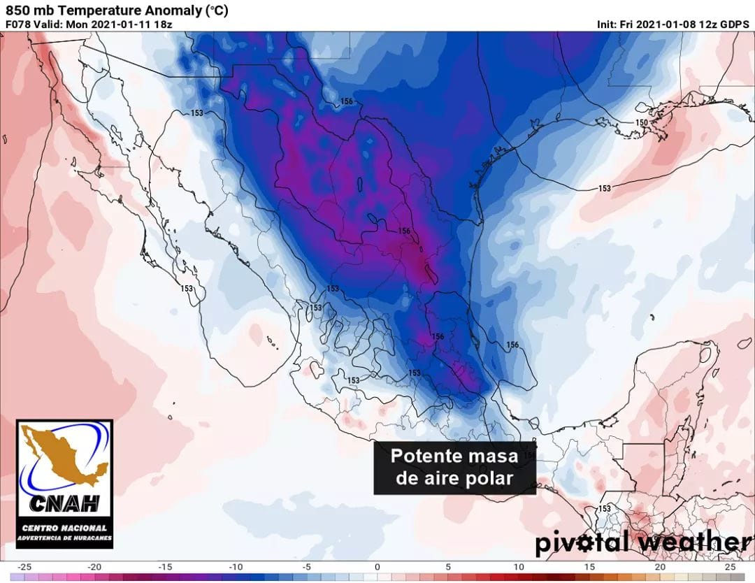 Se pronostica un marcado descenso de temperatura en Zacatecas