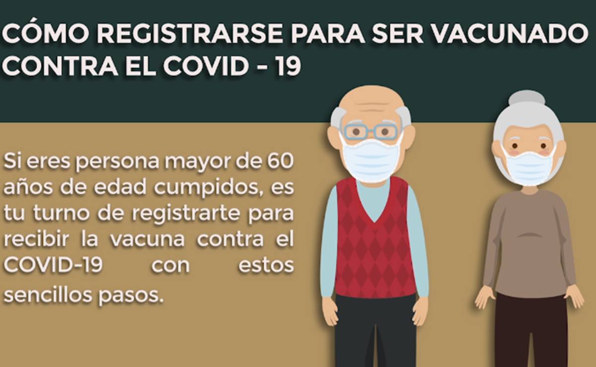 Abren registro de adultos mayores para vacunación contra COVID