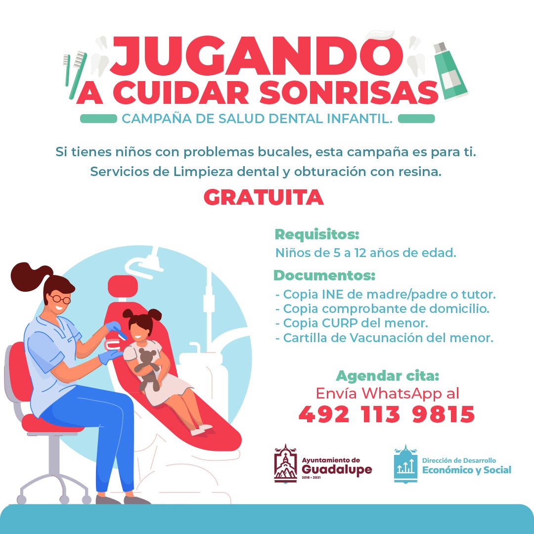 Promueven la salud dental infantil en Guadalupe