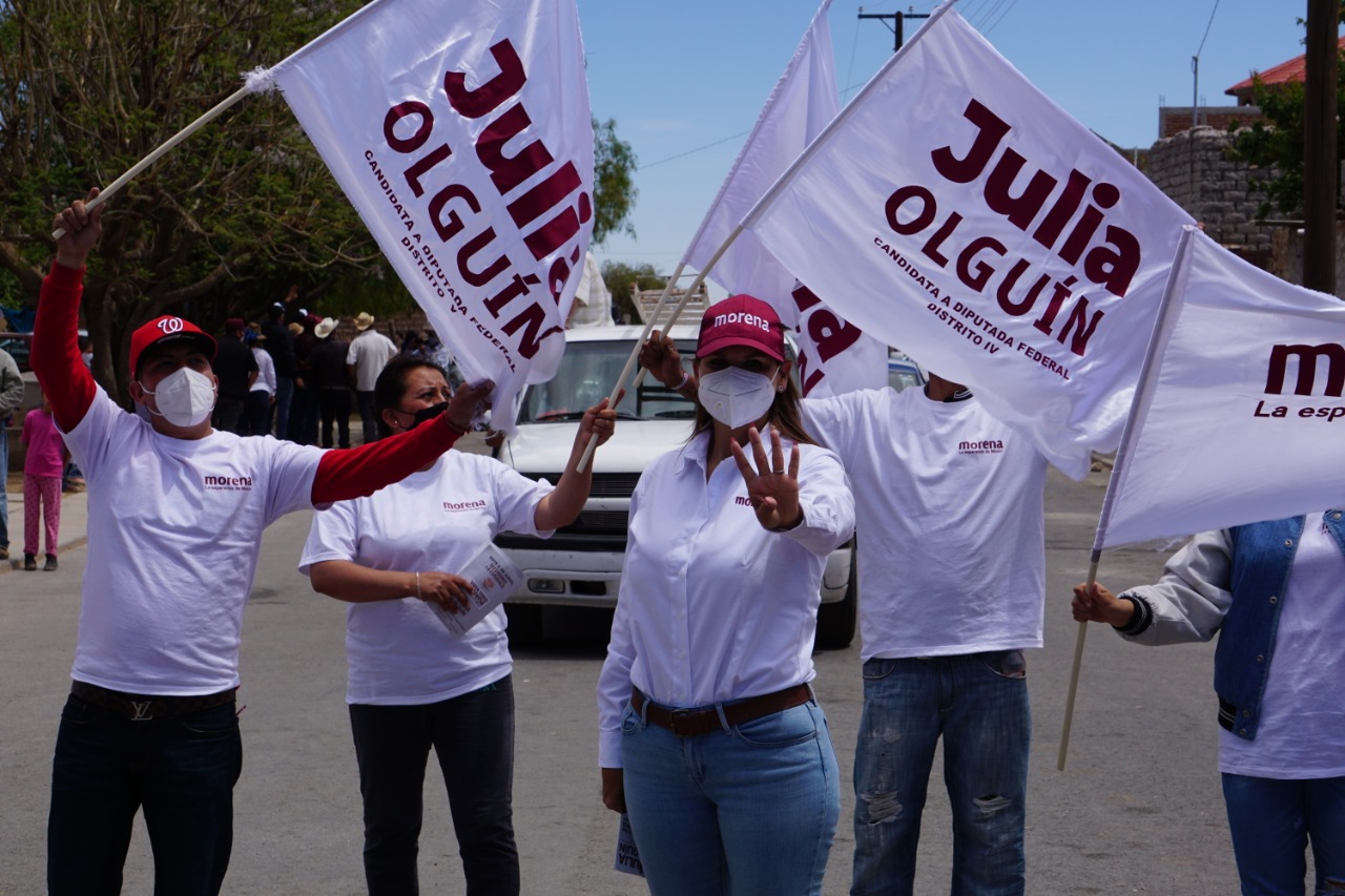Votar por Morena es gobernar con transparencia: Julia Olguín