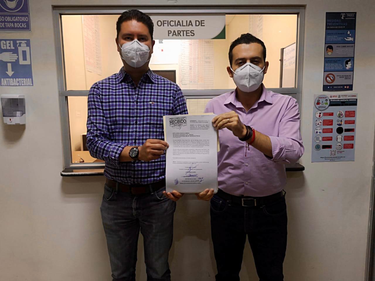 Presentan Ulises Mejía e Iván de Santiago impugnación por sentencia del TRIJEZ