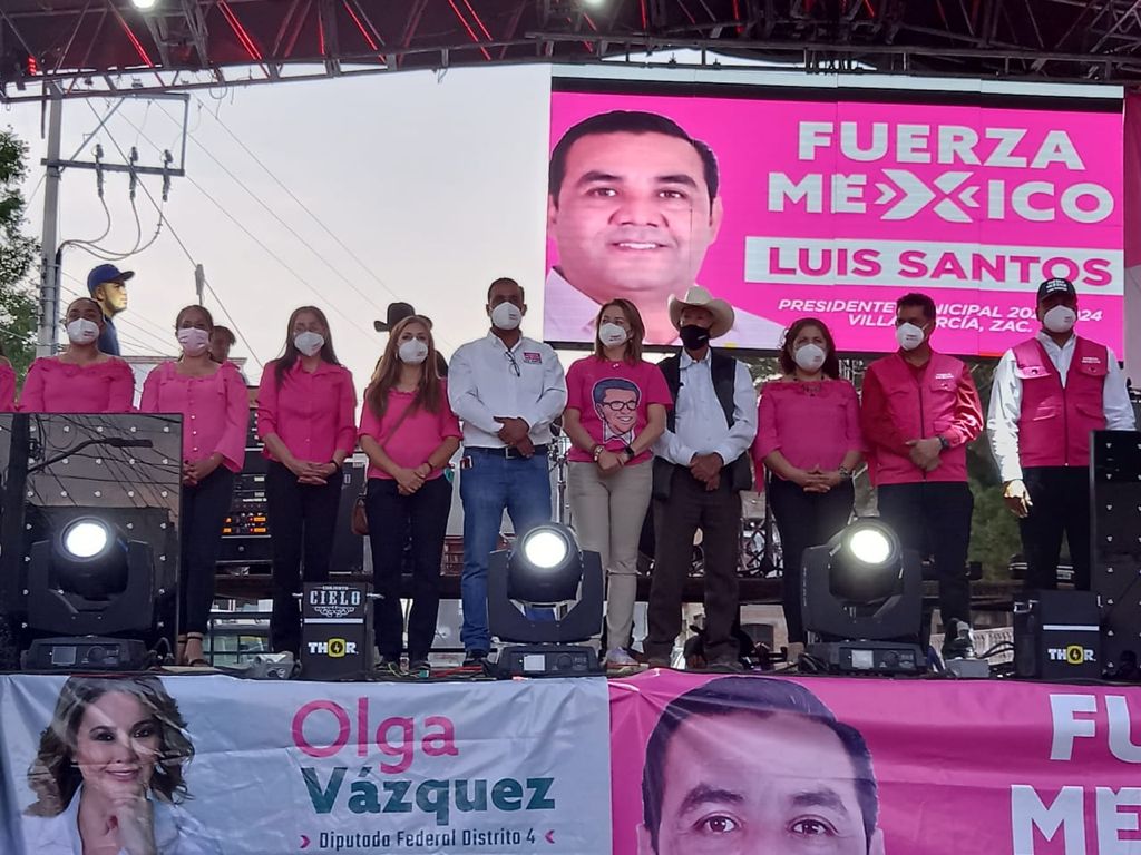 Candidatos de Fuerza por México concluyen campaña en el sureste zacatecano