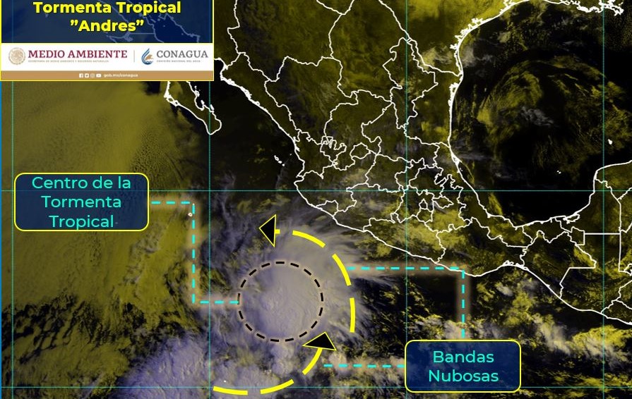 De forma anticipada, se desarrolla tormenta tropical ‘Andrés’