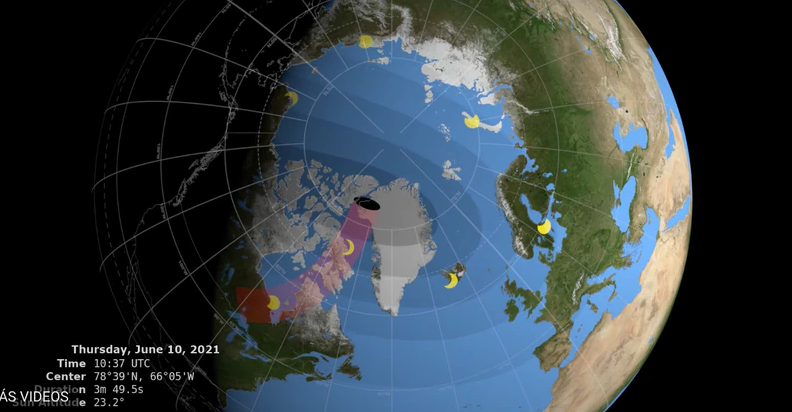 NASA publica visualización de eclipse solar que dejará ver un ‘anillo de fuego’