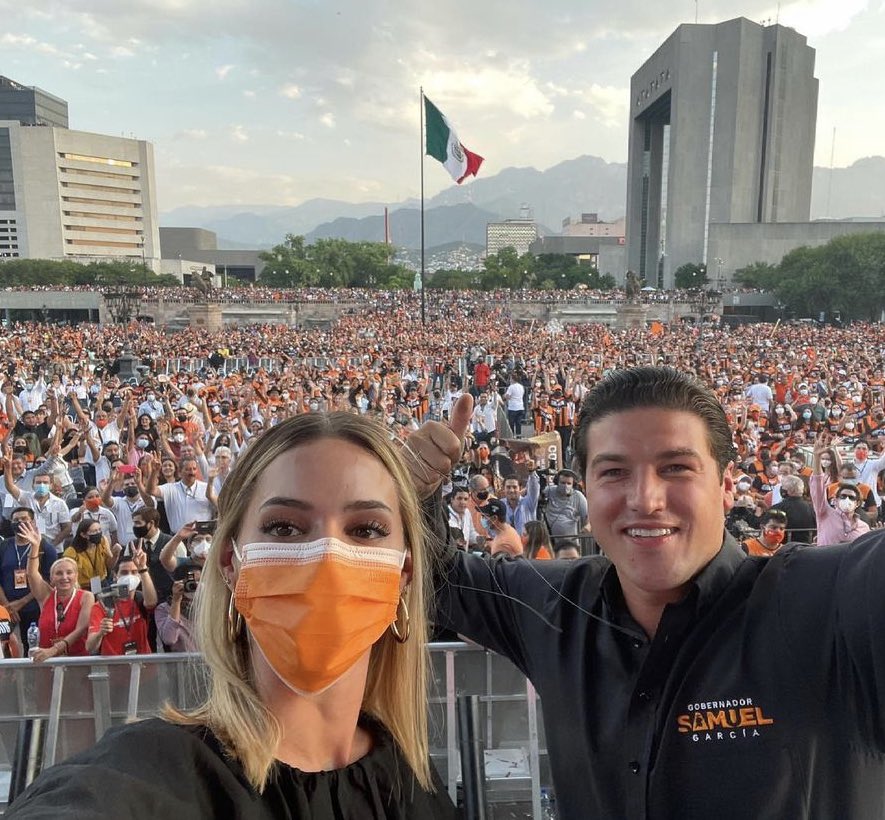 Samuel García celebra su triunfo como nuevo gobernador de Nuevo León