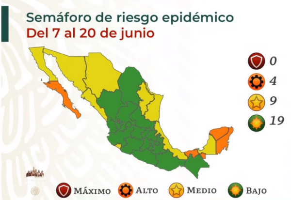Zacatecas pasa a verde en el semáforo de riesgo