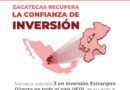 Zacatecas, entre los primeros lugares en inversión extranjera directa