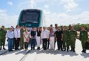 AMLO da bienvenida al primer vagón del Tren Maya, llegó a Cancún