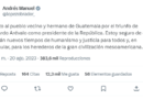 Felicita AMLO a Bernardo Arévalo por triunfo en Guatemala