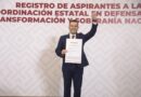 Con llamado a la unidad, Ulises Mejía Haro presenta su registro en Morena