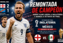 Inglaterra remonta a Congo y enfrentará a México en octavos de final