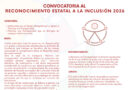 Presentan Convocatoria al Reconocimiento Estatal a la Inclusión 2026